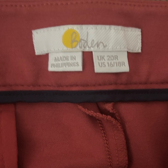 Boden Women's 16/18R Hampshire 7/8
Pants Flat Front Dress Ankle Orange Career - Picture 9 of 9